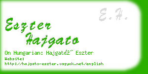 eszter hajgato business card